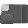 RAINYEAR make life easier RAINYEAR 15,6 pollici Laptop Sleeve Custodia morbida Borsa con fodera soffice con tasca frontale e custodia per accessori, compatibile con 15,6 pollici Notebook Computer Chromebook, Grigio