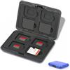 Jaimela 16 Scomparti Custodia per Schede di Memoria, 8 Schede SD e 8 Schede Micro SD, per Micro SD, SDXC, SDHC, SD, Resistente all'Acqua, Antiurto (Blu)