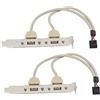 SinLoon 2 Porte USB 2.0 Supporto Estensione Del Pannello Posteriore a Scheda Madre IDC 9 Pin Cavo USB Adattatore Host 2-Pack