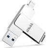 iDiskk 512GB Chiavetta lightning USB per iPad/iPhone Mac e PC, Chiave fotografica certificata MFi, pendrive esterna chiavetta di memoria di backup