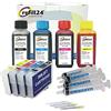 refill24 Kit di ricarica per Cartucce di inchiostro Compatibile con 1631, 1632, 1633, 1634,WorkForce WF-2010W -2750dwf -2510WF -2630-2650D-2660-2520NF -2530-2540 + 400 ML