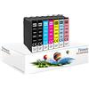 n\a Cartucce d'inchiostro Tinnee 7Pack 80XL, cartucce per stampanti compatibili con Epson 80XL T801 T802 T803 T804 T805 T806 per Epson Stylus Photo P50 PX650 PX700W PX710W PX720WD PX800FW PX810FW PX820FWD