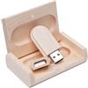 Yaxiny USB Stick Hölzernes Speicherstick 32GB USB 2.0 Flash Drive Memory Stick Datenspeicher Pendrive Geschenk Mit Holzkasten