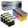 alphaink 10 Cartucce Compatibili LC-123 per Stampanti Brother LC123 DCP-J132W J152W J4110 (4 Nero, 2 Ciano, 2 Magenta, 2 Giallo)