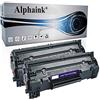 alphaink 2 Toner Compatibili con HP CB436 per HP LaserJet Pro P1102 P1102W M1212NF M1132 MFP M1217NFW M1132 M1212 M1130 P1100 M1136 M1210 M1210MFP M1134MFP M1134 M1137 MFP (2 Nero)