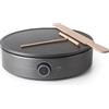 Lacor - 69433 - Crepe Elettrico 1500W, Crepes XL, Termostato regolabile, Indicatore luminoso, Include Rastrello e Spatola in Legno, Eco e 100% PFOA free, Piastra Ø33 cm