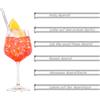 HÅLM HALM Aperol Spritz Detti Bicchiere Cannucce Holy Aperoli Edizione Regalo - 6 divertenti frasi incise incl. spazzola cannuccia di vetro
