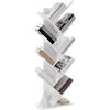 VASAGLE Libreria ad Albero, Scaffale a 9 Ripiani, Salvaspazio, Verticale, per Camera da Letto Soggiorno Studio Ufficio, Bianco Nuvola LBC11WTV1