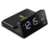 Braun Digital Alarm Clock with VA LCD Display, 10W Qi Wireless Fast-Charging Pad, Automatic Backlight Adjustment, Quick Set, Beep Alarm in Black, model BC21B.