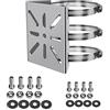 WiTi Staffa di montaggio su palo verticale universale per telecamera di sicurezza, staffa angolare di montaggio in acciaio inossidabile a 3 anelli (dimensioni ridotte) (1PACK)