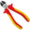 S&R Tronchese a taglio laterale Trochesina Elettricista Professionale Isolata a norma VDE fino a 1000 V 160 x 21 mm, Pinza tagliafili Professionale, Rossa e Gialla.