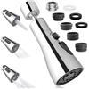 LUBEKAS Aeratore Rubinetto Lavello Cucina, 360° Testina Spruzzatore Girevole Filtro Rubinetto Antispruzzo, con 3 Modalità Aeratori Rubinetti per Lavello Cucina Bagno, Argento