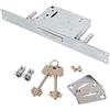 Yale Security Yale Serratura a chiave Doppia Mappa a tre punti di chiusura per inferriate e cancelletti Y8TD10124500000 a fascia, con 2 mandate, entrata 45mm