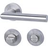 Alpertec Solid 9 -R 28024940C - WC per porte da bagno con chiusura a chiavistello, cromato e acciaio INOX satinato