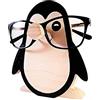 INIFLM Porta occhiali in legno, porta occhiali fatti a mano a forma di pinguino occhiali da sole espositore per occhiali da sole per casa ufficio scrivania accessori decorativi
