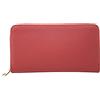 Chicca Borse Portafoglio Lungo Donna Portafogli in Pelle Italiana Accessorio Porta carte (Rosso Corallo)