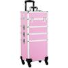 Yaheetech Trolley Valigia Make Up da Trucco Professionale Porta Trucchi  Beauty Case 4 Vassoi da Viaggio per Estetista Parrucchiere Nera 34 x 24 x  55 cm : : Moda