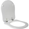 ACB/COLBAM Copriwater Dolomite ANTALIA BIANCO Cerniera Cromo-Sedile-Asse Wc