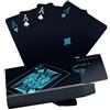 Hongyantech Carte da Poker, impermeabili Carte da Poker professionali in plastica nera. Un articolo di alta qualità per il piacere del poker.