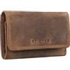 STILORD 'Clay' Mini Portafoglio Pelle Portachiavi Piccolo con RFID Blocker Anelli per Chiavi Portamonete Uomo Donna Vintage in Vera Pelle, Colore:marrone medio