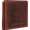 STILORD 'Cody' Mini Portamonete Pelle con Ccomparto per Banconote Uomo Pelle Vintage Slim Wallet Mini Scatola Portafoglio Piccolo in Vera Pelle, Colore:kara - cognac