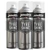 JENOLITE Torna a Aerosol lucidante per Pneumatici Nero | Ripristina e Protegge i Pneumatici | Lucentezza Effetto Bagnato | 3 x 500ml