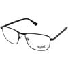 Persol PO1001V 1151 | Occhiali da Vista Graduati | Prova Online | Unisex | Metallo | Rettangolari | Nero | Adrialenti