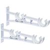 TOKPLNU Set di 2 supporti per aste per tende in metallo resistente per aste per tende da 25 a 28 mm, colore: bianco
