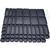 Nuts OT nuts Organizer per Cassetti Cucina Bagno Divisori Cassetti 48 Pcs Organizzatore per Organizzazione Scrivania Contenitori per Trucchi in Plastica con 40 Cuscinetti in Silicone Antiscivolo (Nero)