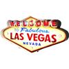 DiiliHiiri Cartello Luminoso Las Vegas - Segno Rétro Vintage con Luci LED Insegna in Metallo per la Decorazione della Casa | 50x25x5 cm