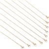 UNICRAFTALE 10 collane dorate 40,5 cm, chiusura moschettone, acciaio inox, fai da te, 1,6 mm