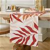 Inhobbok Runner da Tavolo Runner Tavola Rosso Marrone Foglie Runner Tavolo Moderno Runner da Tavolo Lavabile Poliestere Runner per il Tavolo per Matrimoni Giardino Agriturismo Picnic Feste Cucina 40x140cm