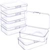 Jetec 6 Mini Contenitori in Plastica Trasparente Scatola per Conservare Piccoli Oggetti Scatoline per Perline Gioielli Biglietti da Visita Pezzi di Gioco Artigianato (8,3 x 5,4 x 2,6 cm)