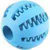 Fitwish Ototon - Palla in gomma robusta da masticare, giocattolo per cani Dente, pulizia non tossica, indistruttibile, Treat Palla snack interattivo per cani di piccola taglia (blu scuro)