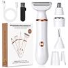ACWOO Rasoio Elettrico Donna, 4 in 1 Epilatore Elettrico Donna, Rasoio Donna Elettrico Senza Fili, Multifunzione Rasoio a Secco e Bagnato per Una Rasatura Delicata e Accurata, Impermeabile (A)