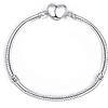 MariaFonte Bracciale con chiusura in argento Sterling a forma di cuore (Lunghezza 17 cm)