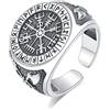 EUDORA Harmony Ball Vichingo Collana per Donna Uomo, Vintage Nordic Wolf Dragon Cross Viking Valknut Ciondolo Vegvisir Anello Jewelrt Regalo per Marito Moglie, 24 In
