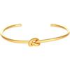 MAISON GIOIELLI FIRENZE - OHANA Bracciale Bangle con Nodo in Acciaio Placcato Oro, Bracciale Senza Chiusura Ipoallergenico Antigraffio e Waterproof (oro)
