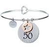 Aloha bracciali per compleanni 18 30 40 e 50 con cristalli, in acciaio (50 anni)