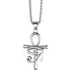 Richsteel Egiziano Ankh Collana Pendente Croce di Ankh dall'Egitto Acciaio Inossidabile/Oro/Nero Catena 55+5 cm Gioielli Africani Fantasia Regalo Originale per Donna Uomo Adolescente Ragazzi