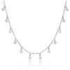 WANDA PLATA Collana Girocollo Ciondolo Quadrifoglio da Donna Argento 925, Trifoglio con Quattro Foglie, Buona Fortuna, Scatolina Regalo