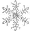 KristLand Elegante Spilla Con Fiocco Di Neve E Fiore Per Festa Di Nozze Di Natale Spilla Placcata In Platino Con Zirconi E Cristallo Austriaco