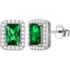 ChicSilver Orecchini Donna Argento 925 Con Smeraldo - Maggio Confezione Regalo