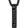FaithHeart FaithHear Collana Uomo Vichinga Vintage Barra Ciondolo Rune Vichinghe Amuleto del Mito Nordico Collana in Pelle Intrecciata Regalo Compleanno