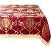 Violet Linen Prestige - Tovaglia motivo damascato, 152,4 x 259,1 cm, colore: bordeaux