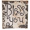 Creative Co-op Bless You Wood Tissue Box Decorazione, Metallo, Bianco
