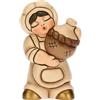 THUN - Oste con Damigiana in Ceramica Decorata a Mano, Colore Champagne, Linea Presepe Classico, Decorazioni Natale Casa, 5.1x3.5x8.1 cm h