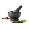 Lacor 60512-Mortaio con pestello, pietra, granito, 12 x 8 cm, colore: nero