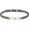 Maserati Jewels Bracciale Uomo in Acciaio, IP RG, IP GUN - JM222AVD03