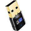 EasyULT Adattatore WiFi Scheda di Rete USB 2.0 600Mbps, Wireless Dual Band (5G/433Mbps+2.4G/150Mbps), Nessun Bisogno di Driver, per PC/Desktop/Laptop/Windows 10/8/7/ Vista/XP/Linux/Mac OS